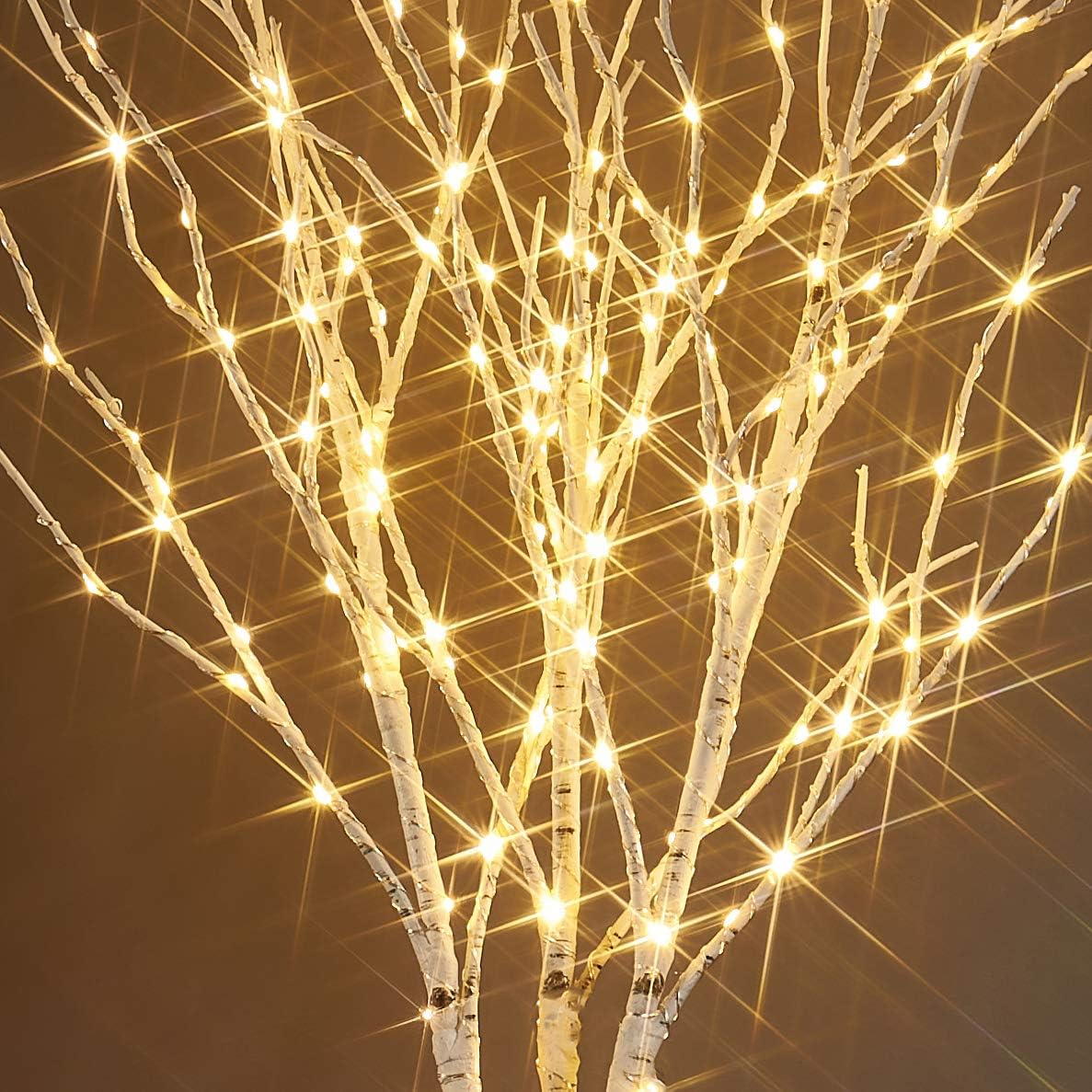 Fudios Lighted Branches 150 LED Fairy Lights with Timer 32in Plug in, Electric Lit White Birch Twigs for Vase Christmas Inside Outside Decor 1 Set