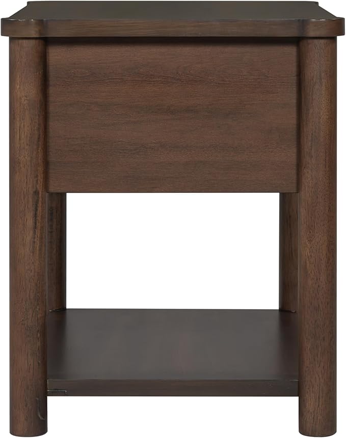 Christopher Knight Home Zeri Bedroom Nightstands Set of 2, Wood Nightstand with Drawers, Small Bedside Table Set of 2, End Table for Living Room, Multipurpose Storage Cabinet, Light Gray + Walnut