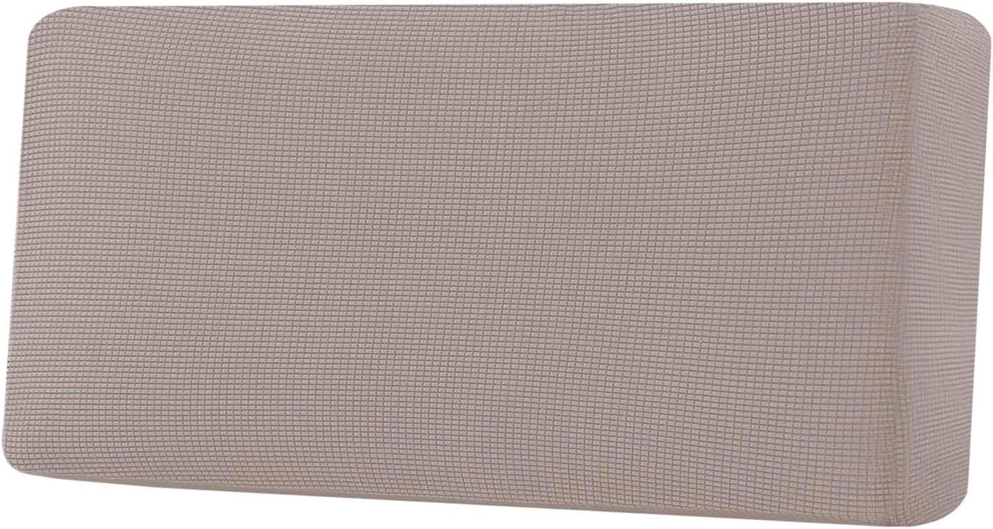 H.VERSAILTEX Super Stretch Individual Seat Cushion Covers Sofa Covers Couch Cushion Covers Slipcover Sets Thick Jacquard Textured Twill Fabric (1 Piece Sofa Cushion Cover, Sand)