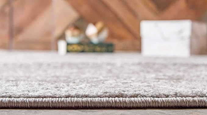 Unique Loom Trellis Frieze Collection Area Rug - Geometric (5' 1" x 8', Light Gray/ Ivory)