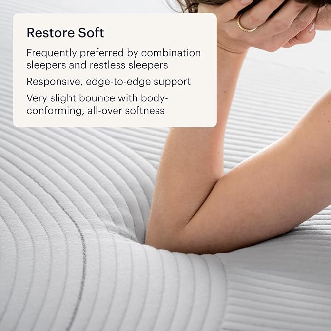 Purple Restore Mattress (Soft) – Split King, GelFlex Grid, Better Than Memory Foam, Temperature Neutral, Responsiveness, Breathability, Made in USA