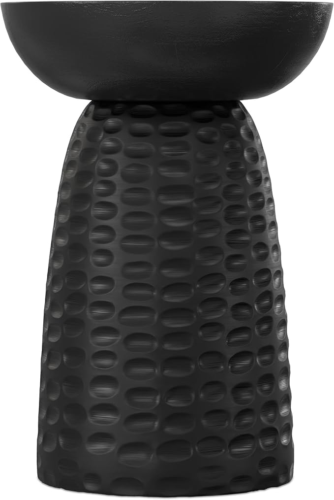 SIMPLIHOME Boyd 13-inch Wide Solid Mango End Table in Black, Contemporary-Style Accent Table for Living Room, Bedroom, or Family Room, Assembled