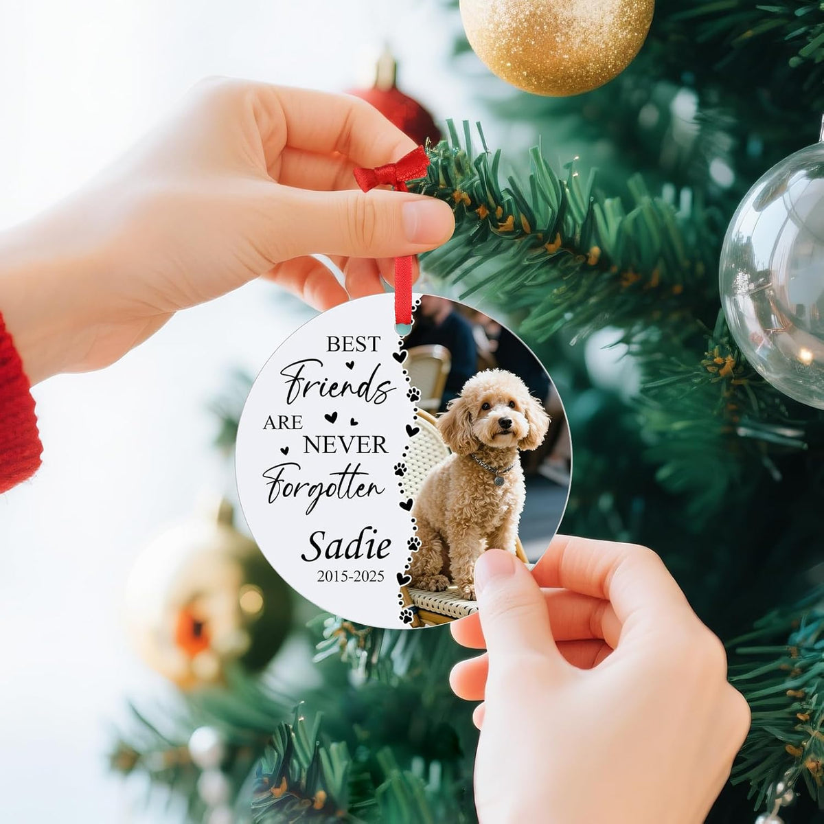 Personalized Pet Memorial Gifts - Custom Photo, Name & Dates - Sympathy Keepsake Gift for Loss of Loved One - Pet Memorial Ornament for Loss of Dog, Cat