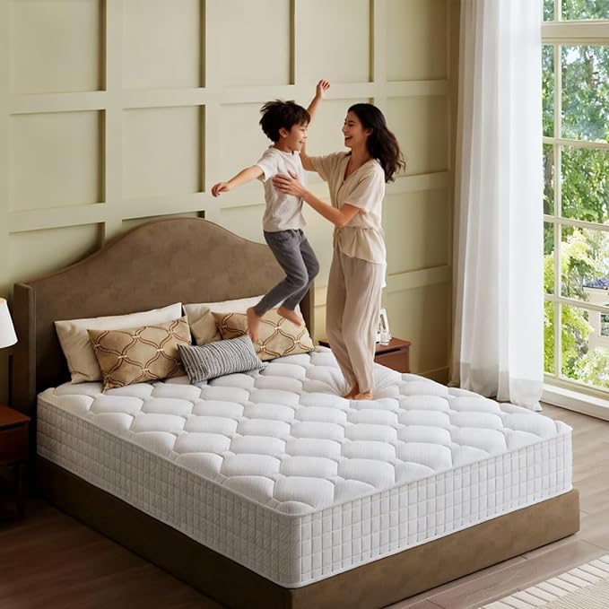 King Mattress, 10 Inch Hybrid Memory Foam Mattress in a Box, Cooling Gel for Pressure Relief & Back Pain Support, CertiPUR-US Certified, Medium Firm Bed, Fiberglass Free, Breathable Comfort Sleep