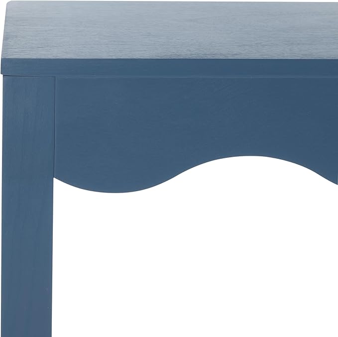 SAFAVIEH Home Collection Lilith Farmhouse French Country Blue Wavy Console Table for Entryway, Living Room, Foyer