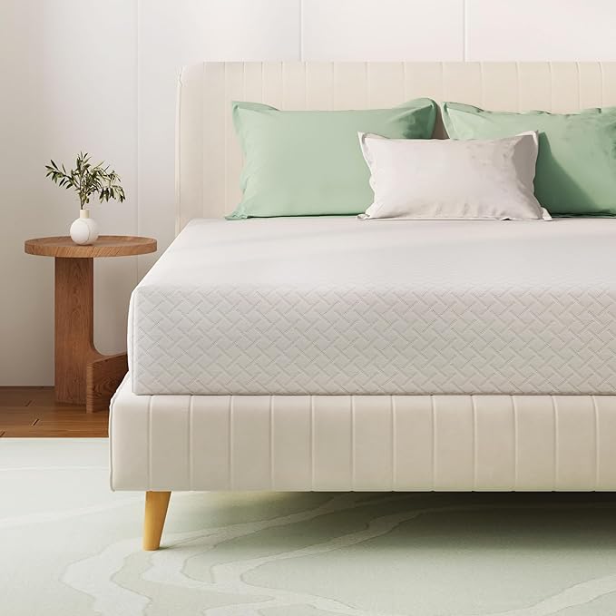 Full Size Mattress 12 Inch Green Tea Memory Foam Mattress for Cool Sleep & Pressure Relief, Medium Feel,Fiberglass Free, Bed in a Box, Removable Washable Cover, CertiPUR-US Certified