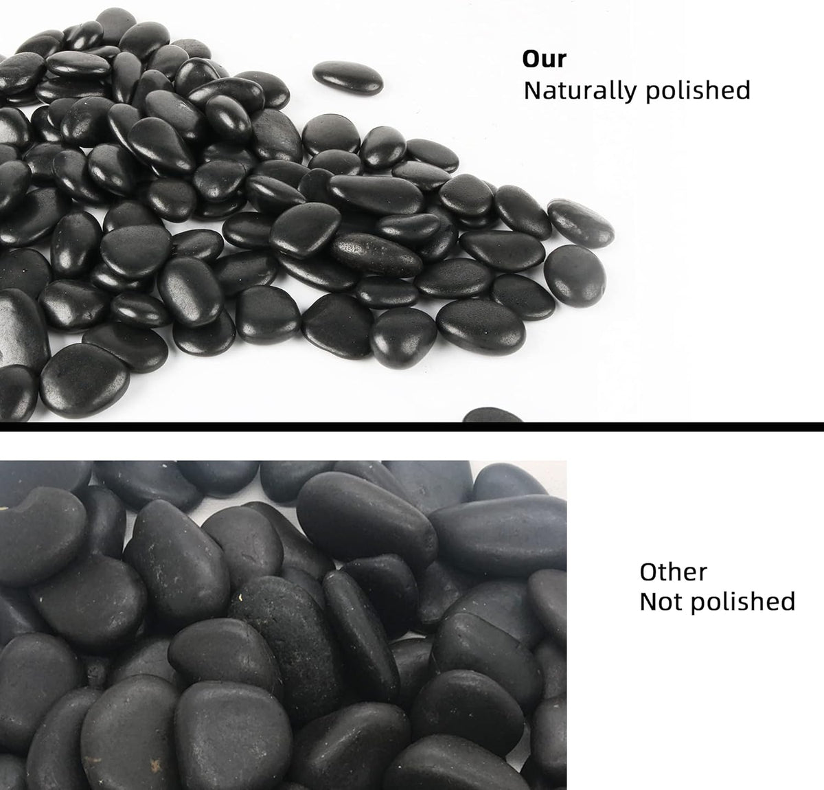 45lb Black Pebbles for Plants,Potting,Succulents Aquarium Fish Tank Vases Decorative Garden Polished Gravel Rocks Stones