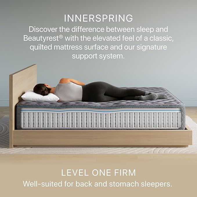 Beautyrest Prime Dream Firm 13" Mattress - Twin - Durable Pocketed Coil, Support, Pressure Relief, Cooling, Motion Separation; 100 Night Sleep Trial and 10 Year Warranty