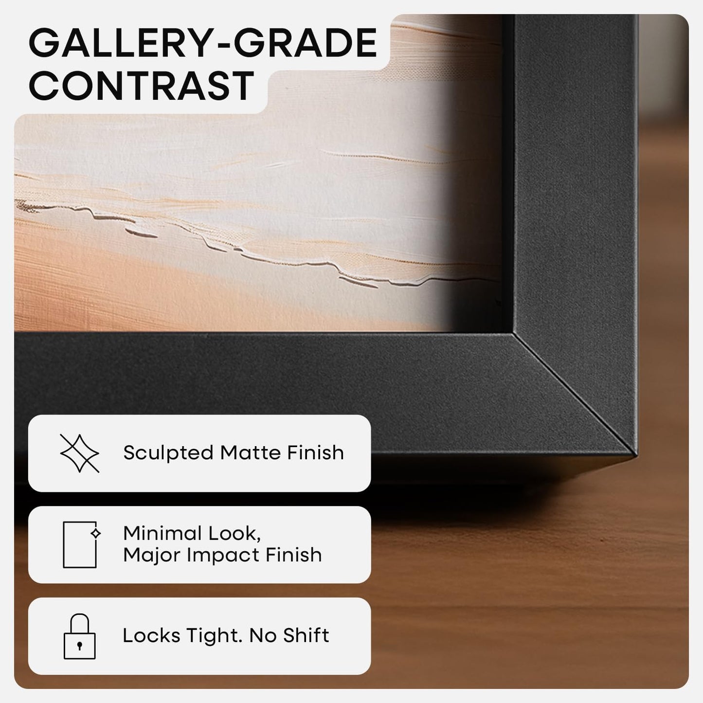 Homeforia Black Picture Frame 8.5 x 11, High End Metal 8.5x11 Poster Frames with Mat 6x8 Photo, 8.5 x 11 Frame Matted to 6 by 8 Art, 8.5by11 Wall or Tabletop Frames, Tempered Glass, Wall Kit, Set of 1