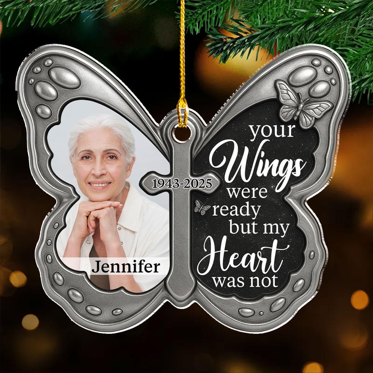 Personalized Chrismas Ornament for Loss of Loved Ones – Custom Photo, Keepsake Gift for Family, Friends, Memorial Ornaments for Deceased