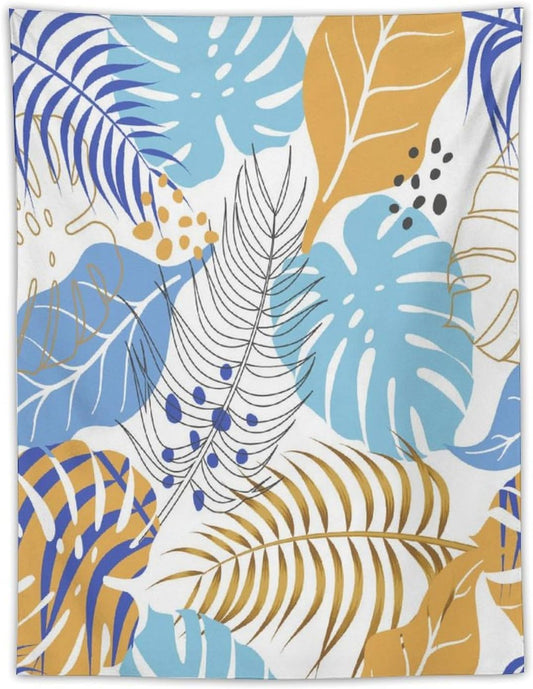ICMOLYYENLO Tropical Palm Leaves Wall Tapestry, Wall Art for Room Decoration Beautiful Wall Hanging for Bedroom Living Room Dormitory Apartment 50x60 Inch