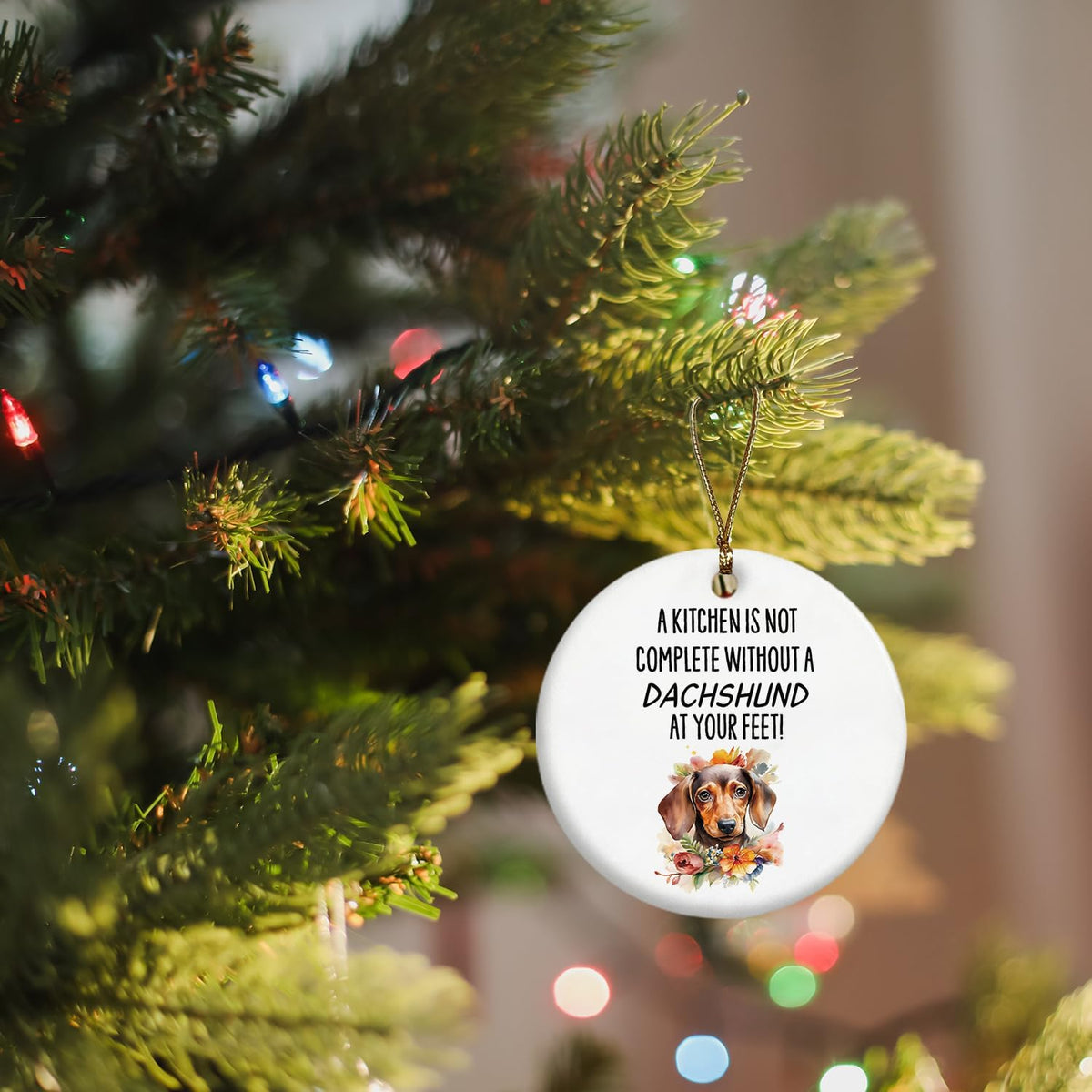 Dachshund Ornaments, Dachshund Ornaments for Christmas Tree, Dachshund Gifts for Women, Doxie Gifts, Weiner Dog Gifts, Dachshund Ceramic Ornaments, Dachshund Decorative Hanging Ornament