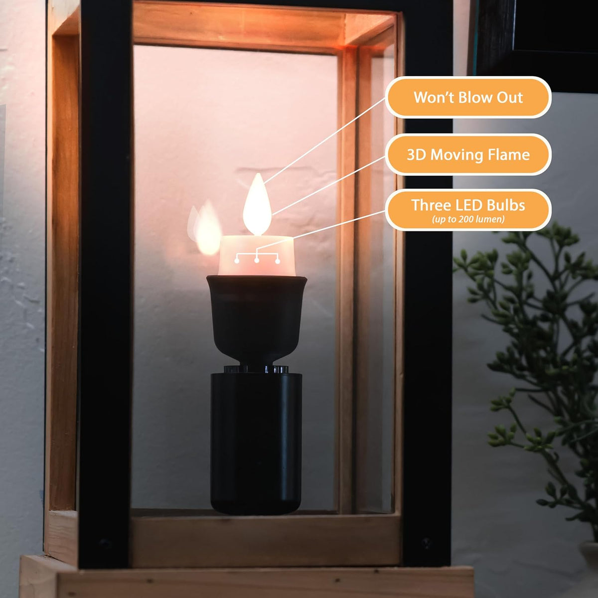 Smart Flameless Candle Light Bulb, Decorative Candle Flame Lights & Vintage Lighting for Chandelier Candelabra, Pendant, Wall Sconces and Lighting Fixtures