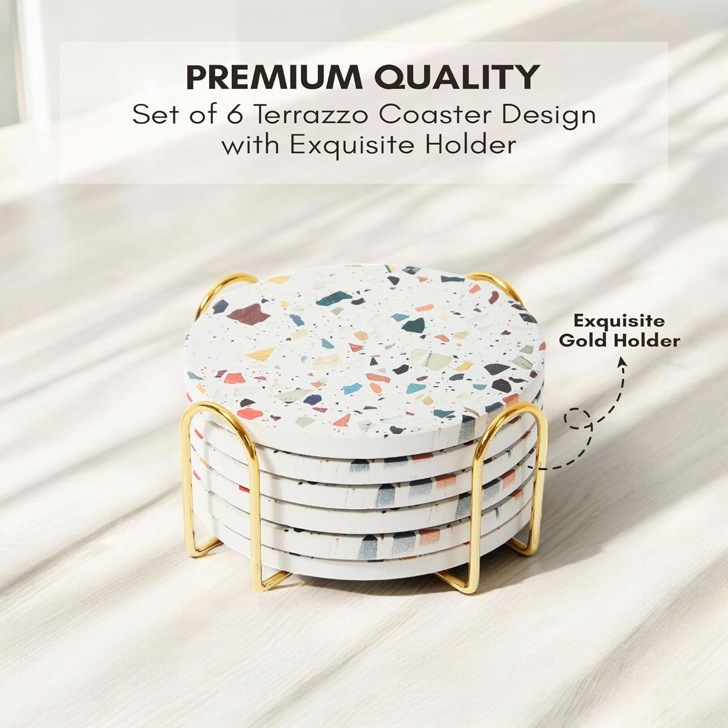 ilohaus Terrazzo Drink Coasters - Thumbnail 3
