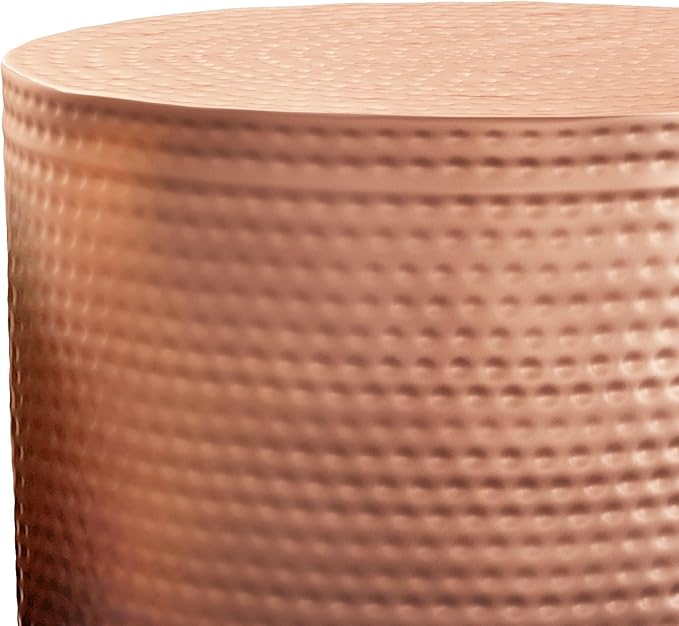 SIMPLIHOME Nova Boho 19 Inch Wide Metal Side Table in Copper Ombre, Fully Assembled, For the Living Room and Bedroom