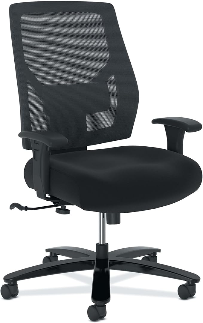 HON Crio Big and Tall Office Chair, 450lbs Weight Capacity, Extra Wide Ergonomic Desk Chair, Heavy Duty Tilt Recline, Swivel Wheels, Comfortable for Long Hours