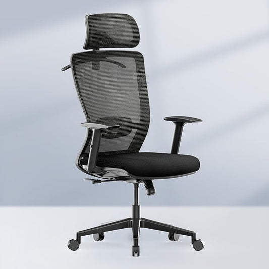 FLEXISPOT OC3 Cloud Ergonomic Office Chair High Back Mesh Swivel Computer Chair Executive Office Desk Chairs with Adjustable Lumbar Support/2D Headrest/Lockable Backrest, Foam Seat Cushion, Black