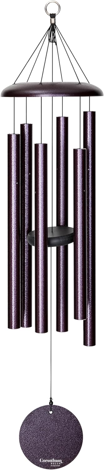 Corinthian Bells by Wind River - 36 inch Plum Wind Chime for Patio, Backyard, Garden, and Outdoor Decor (Aluminum Chime) Made in The USA