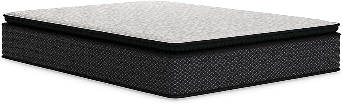 Signature Design by Ashley Limited Edition Pillow Top 13 " Pillow Top Hybrid Mattress with Gel Memory Foam and Edge Support for Cool Sleep and Pressure Relief, California King, Fiberglass Free