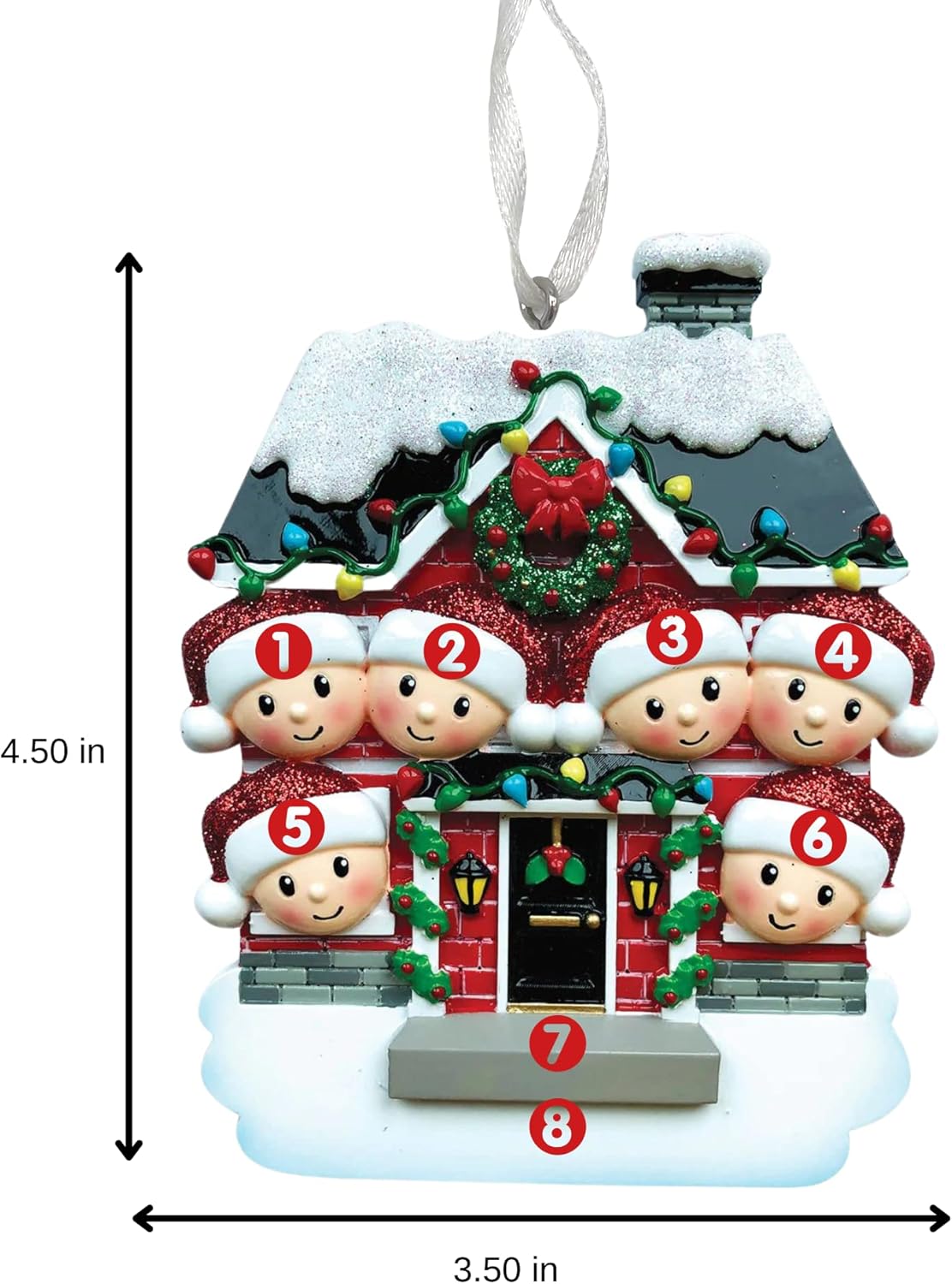 2025 Family Christmas Ornament – Personalized Ornament for Families – Custom Family Ornament – Holiday Tree Decoration Keepsake Gift (Family of 6)