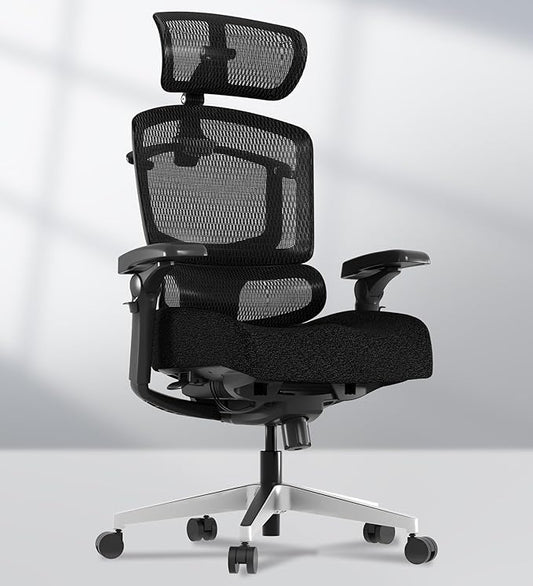 FLEXISPOT ErgoX-PRO Ergonomic Office Chair Black – Cloudtech Cushion, 5D Lumbar, 7D Armrests, 4D Headrest, 551LBS Capacity – Office, Gaming, Home