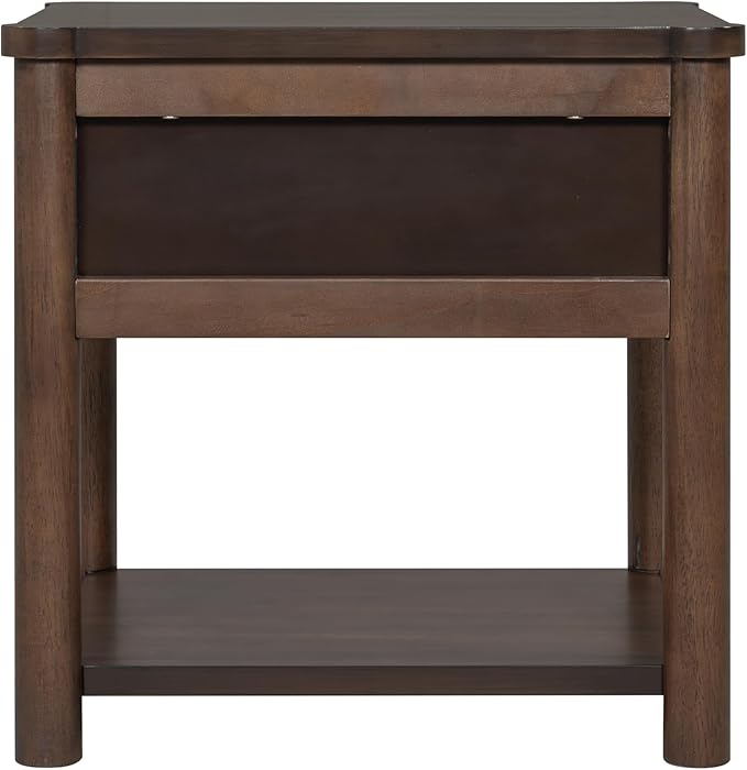 Christopher Knight Home Zeri Bedroom Nightstands Set of 2, Wood Nightstand with Drawers, Small Bedside Table Set of 2, End Table for Living Room, Multipurpose Storage Cabinet, Light Gray + Walnut
