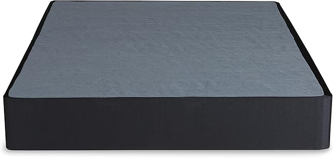 Signature Design by Ashley 10" Mattress Box Spring with Metal Foundation, Sturdy and Durable, Ready to Assemble, Parts and Tools Included, King, Removable Black Fabric Cover