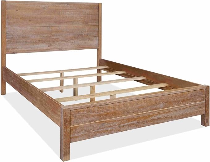 Grain Wood Furniture Montauk Solid Wood Bed, King Size, Driftwood