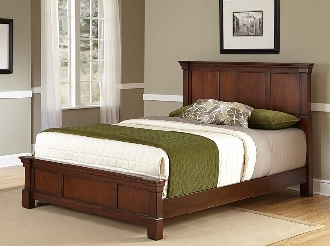 Homestyles Aspen Cherry Queen Bed, Headboard and Footboard