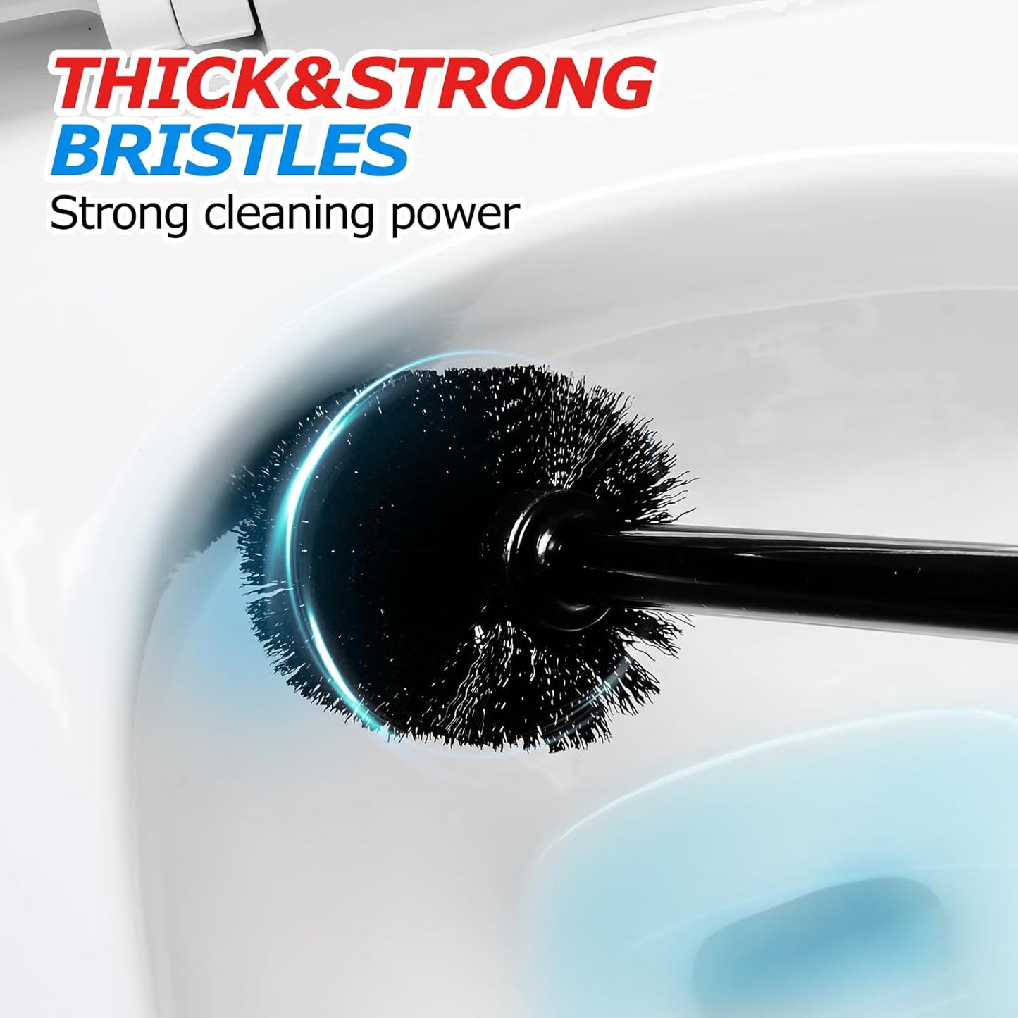 2Pack 2 in 1 Toilet Brush and Plunger Set, Extended Handle Plunger,Toilet Bowl Brush Plunger Set,Clean Gloves,Cleaning Tools,Cleaning Brush,Cleaning Supplies,Toilet Brush Plunger Combo,Black
