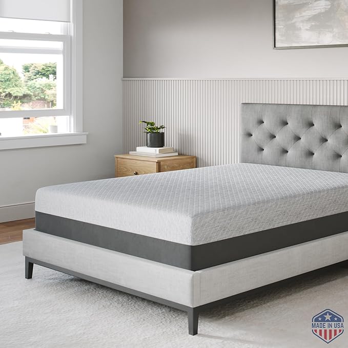 Celestial Sleep Gel Memory Foam Mattress in a Box, Made in The USA, CertiPUR-US® Certified Foam, Oeko-Tex, and Fiberglass-Free Certified Bed, 8 inch Firm - Full