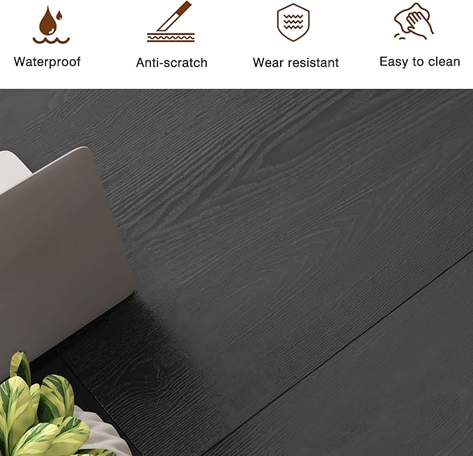 LEVNARY 78 Inch Long Executive Desk, Large Office Desk with Wood Strip Base, Modern Farmhouse Computer Desk Business Furniture for Home Office (Black)