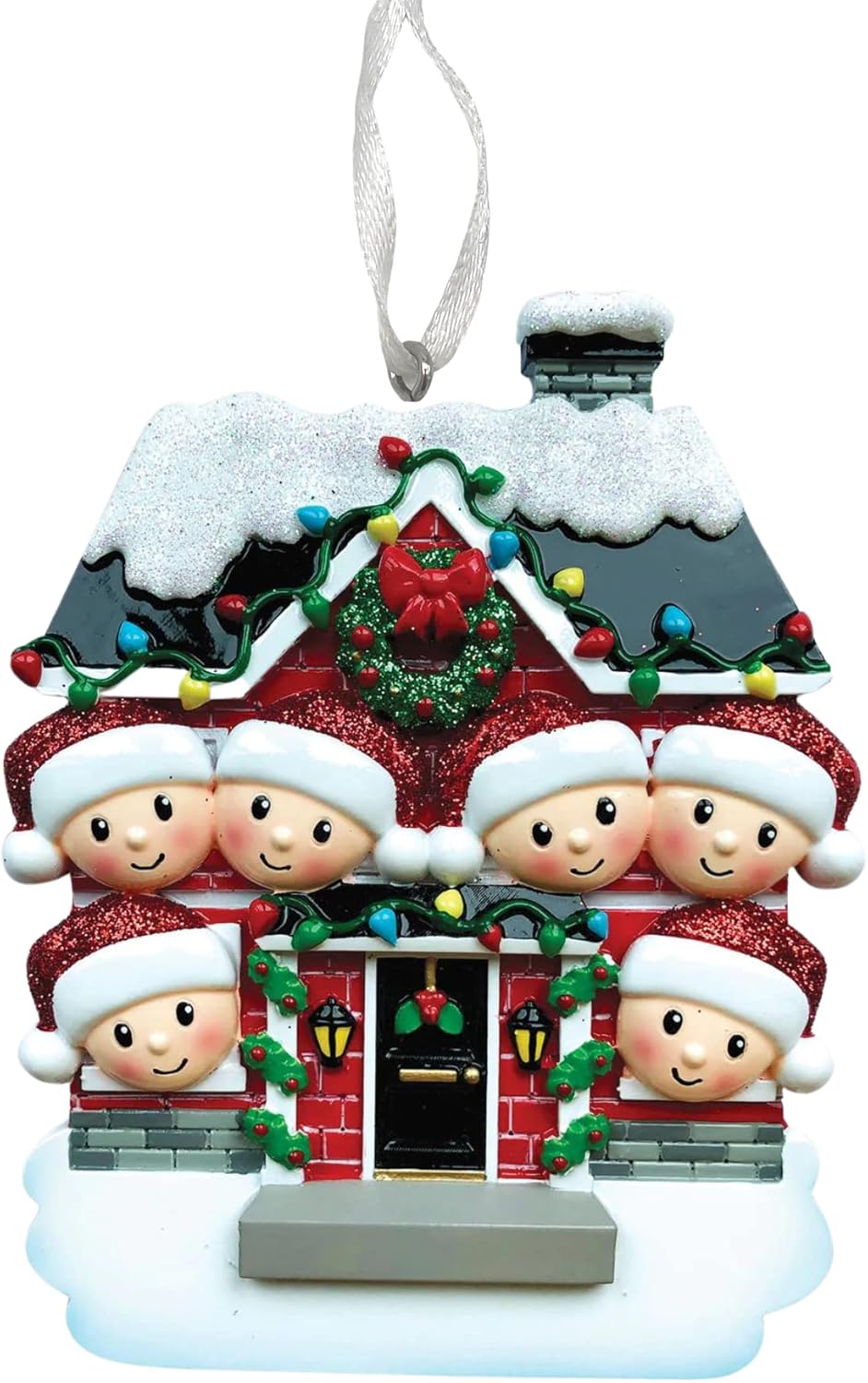 2025 Family Christmas Ornament – Personalized Ornament for Families – Custom Family Ornament – Holiday Tree Decoration Keepsake Gift (Family of 6)