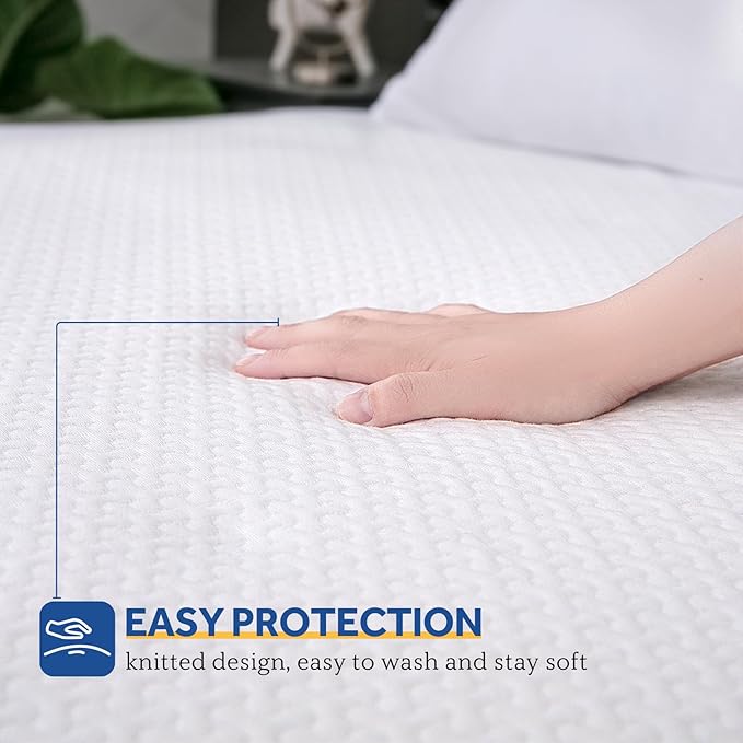 Sealy Heated Mattress Pad Queen Size, Zone Heating Electric Bed Warmer with Deep Pocket, 10 Heat Setting Dual Controller & 1-12 Hours Auto Shut Off, Knitted Breathable Heated Mattress Cover, White