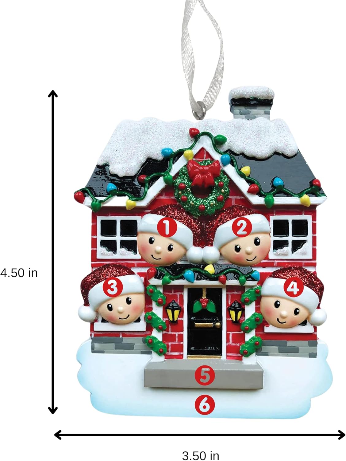 2025 Family Christmas Ornament – Personalized Ornament for Families – Custom Family Ornament – Holiday Tree Decoration Keepsake Gift (Family of 4)