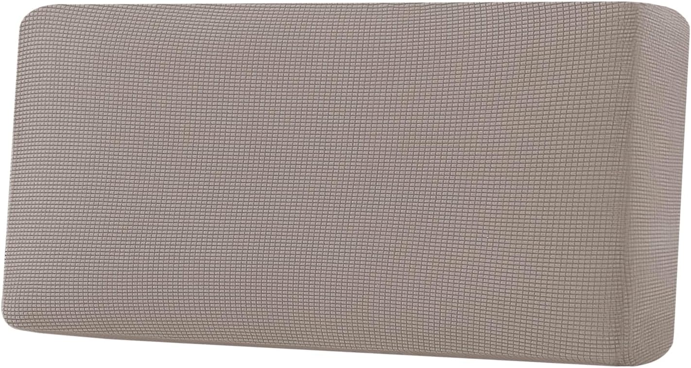H.VERSAILTEX Super Stretch Individual Seat Cushion Covers Sofa Covers Couch Cushion Covers Slipcover Sets Thick Jacquard Textured Twill Fabric (1 Piece Sofa Cushion Cover, Taupe)