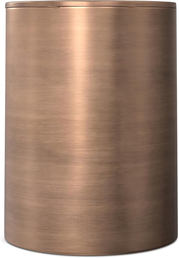 SIMPLIHOME Corbin Industrial 16 Inch Wide Metal Side Table in Antique Copper, Fully Assembled, For the Living Room and Bedroom