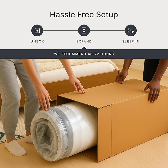 Signature Design by Ashley Chime Hybrid California King 12" Mattress with Gel Memory Foam, Medium Firm, Pressure Relief, Fiberglass Free Mattress in a Box