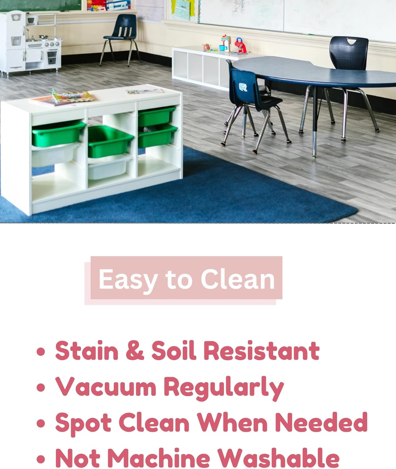 KOECKRITZ Soft and Colorful Kids Classroom Area Rugs (Passes Flammability Pill Test) Many Sizes and Bright Colors to Select from (12' x 12', Fire Engine)