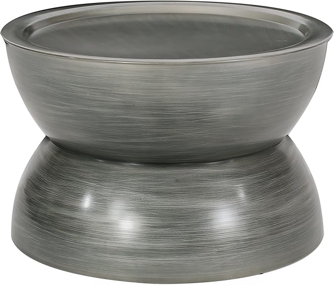 Christopher Knight Home Minkler Hourglass Coffee Table - Brushed Antique Silver