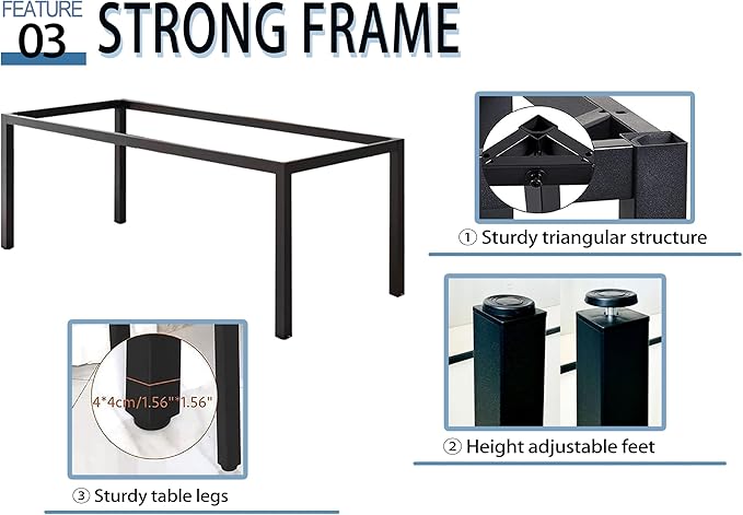 Modern Simple Style Computer Desk Standing Table 24x48 Inches Office Desk Computer Table Study Writing Desk Workstation for Home Office Black Metal Frame