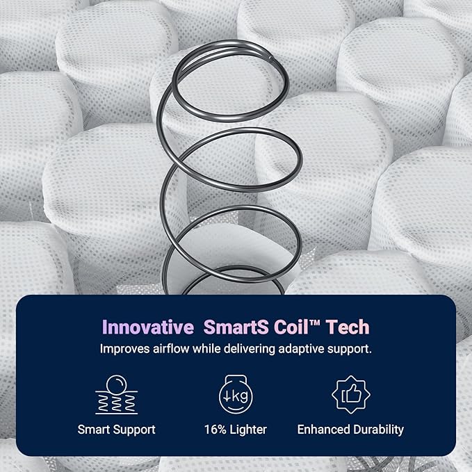 Avenco 10 Inch Full Size Mattress, Hybrid Mattress with Smarts Coil™ Pocket Springs for Targeted Support and NanoGel™ Memory Foam for Cool Night Sleep & Motion Isolation, CertiPUR-US Certified