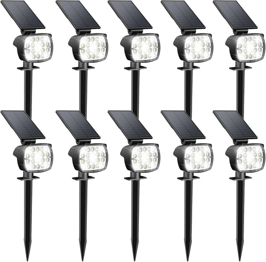 Kaxiida Solar Lights Outdoor Waterproof - 2025 Upgrade 3 Level Ultra Bright Spot Lights Uplights, LED Landscape Spotlight for Tree, Pathway, Wall, Adjustable Solar Panel Auto On/Off