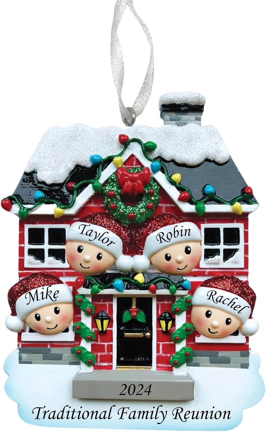 2025 Family Christmas Ornament – Personalized Ornament for Families – Custom Family Ornament – Holiday Tree Decoration Keepsake Gift (Family of 4)