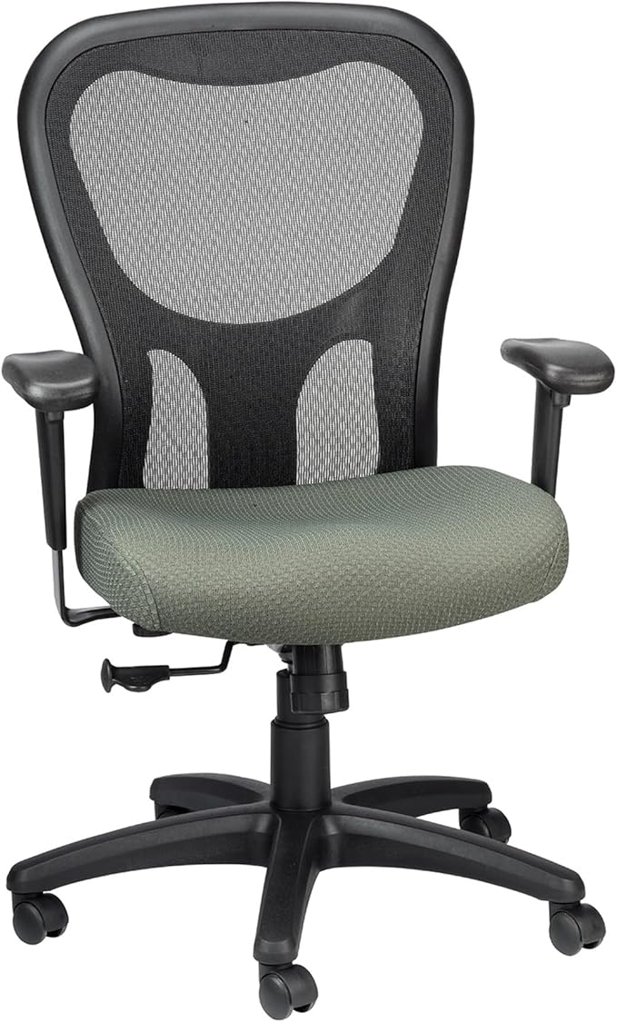 Tempur-Pedic TP9000C Mesh Swivel Task Chair with Tempur Material, Cooling Gel Layer, Adjustable Armrests, and Lumbar Support, Olive