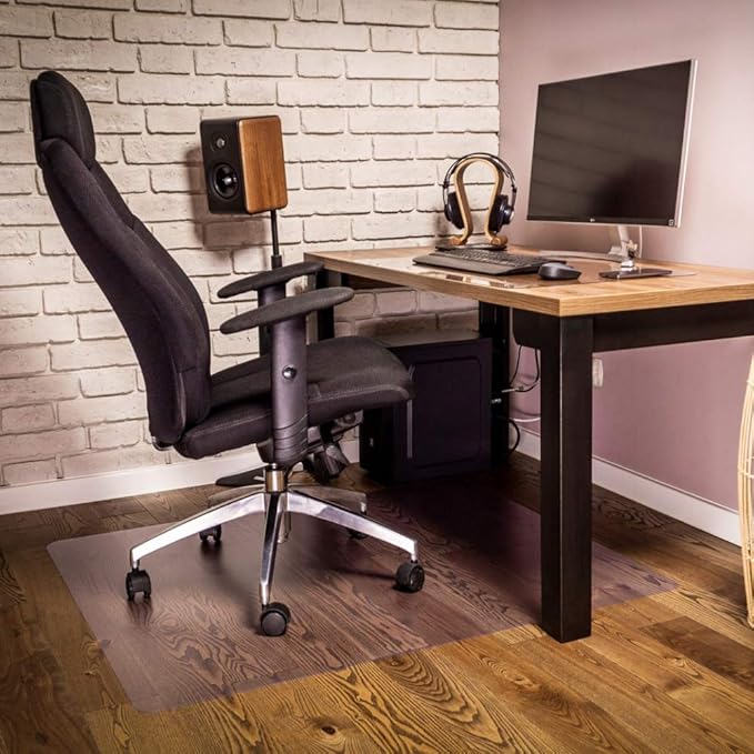 NECAUX Custom 28 x 52 Inch Frosted Table Cover Protector, 1.5mm Thick Plastic Scratch Resistent Heavy Duty Desk Pad Non-Slip Tablecloth Protector for Coffee Table Sofa Table Media Stand Dining Table