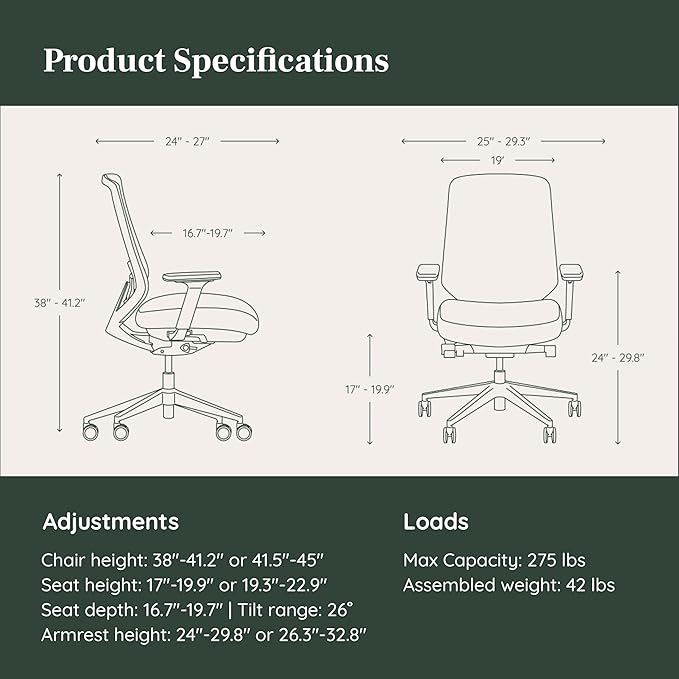 Branch Ergonomic Chair Pro - Mesh Office Chair with 14 Points of Adjustment - Height, Depth & Tilt Adjustable - 5D Armrests - Forward Tilt, Smooth Recline, and Lumbar Support - Boulder