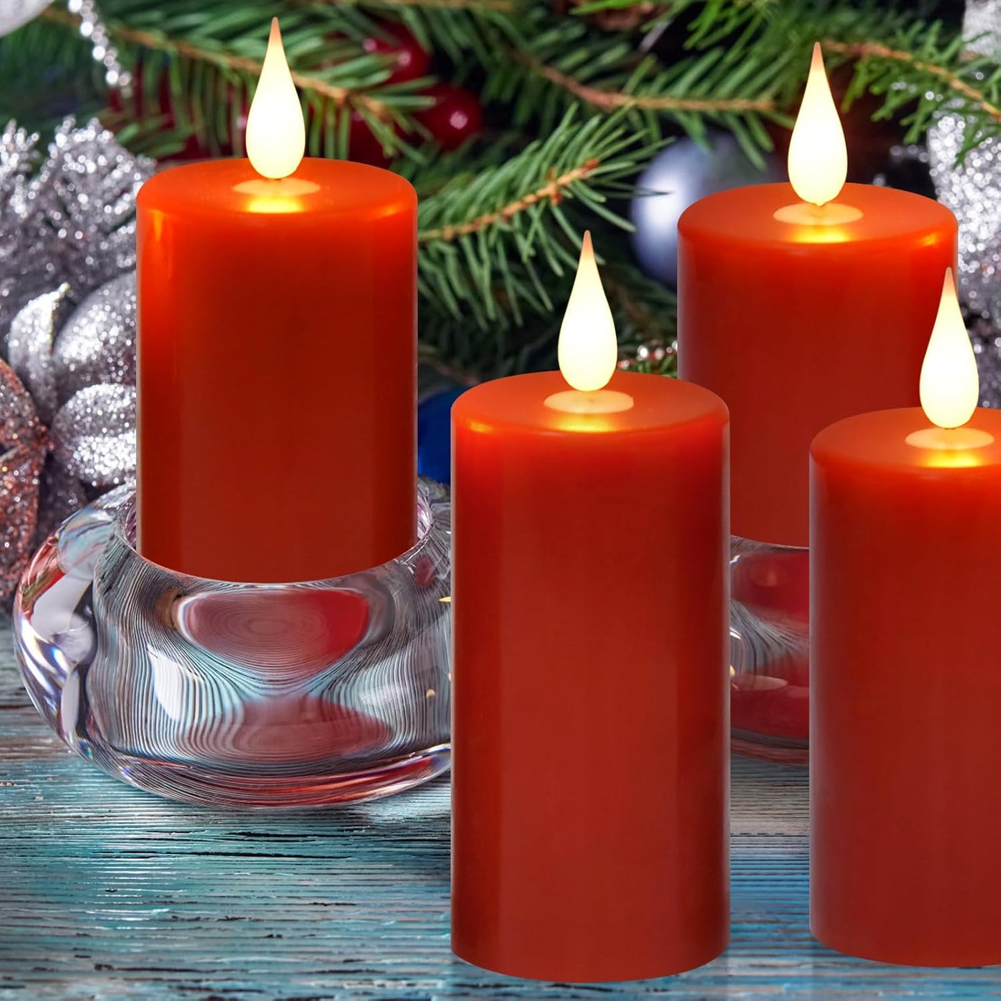 Flameless battery Operated LED candles 3D wick with10 key button remote control 24-hour timer Set of 9 electric flickering pillar real wax ApplyTo Party, Wedding,Dinner，gift and Home Decoration