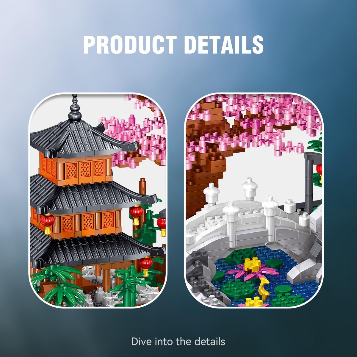 DAHONPA Zen Forest Garden Micro Mini Building Blocks Model Kit (2805 Pieces), Architecture Gift for Kids and Adults