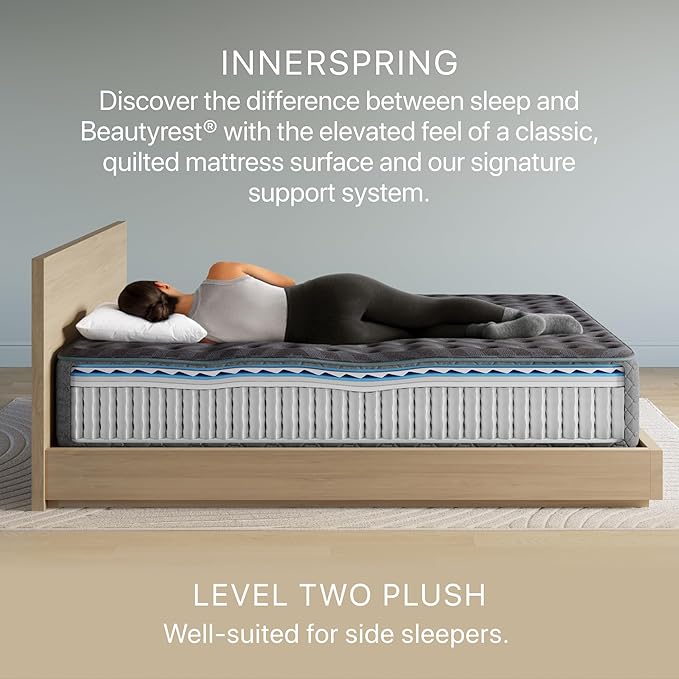Beautyrest Days End Plush 14" Mattress - King - Cooling Tech, Supportive Durable Pocketed Coils, Pressure Relief, Motion Separation; 100 Night Sleep Trial and 10 Year Warranty